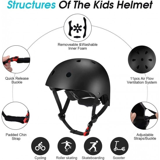 HOOMIL Protective helmets，Toddler Skateboard Helmet,Kids Bike Helmet 2-8 Years/Boy/Girl/Youth Adjustable Helmets and Bike Sports Roller Skating Ski Safety Protective Accessories Helmet