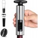 HOOMIL Wine Opener, Multifunctional 4-Piece Set, Manual Bottle Opener/Corkscrew, Vacuum Stopper, Pourer Spout and Foil Cutter