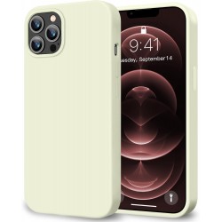 HOOMIL Case for iPhone 12 and iPhone 12 Pro 6.1-Inch, Silky-Soft Touch Silicone, Drop Protection, Anti-Scratch, Shockproof Phone Cover (Soft Microfiber Lining) - White