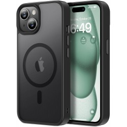 HOOMIL for iPhone 15 Case Compatible with Magsafe, 10FT Drop Resistant, Magnetic Translucent Matte Back, Shockproof Phone Cover - Black HOOMIL for iPhone 15 Case Compatible with Magsafe, 10FT Drop Resistant, Magnetic Translucent Matte Back, Shockproof Phone Cover - Black