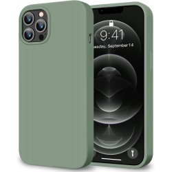 HOOMIL Case for iPhone 12 and iPhone 12 Pro 6.1-Inch, Silky-Soft Touch Silicone, Drop Protection, Anti-Scratch, Shockproof Phone Cover (Soft Microfiber Lining) - Calke Green HOOMIL Case for iPhone 12 and iPhone 12 Pro 6.1-Inch, Silky-Soft Touch Silicone, Drop Protection, Anti-Scratch, Shockproof Phone Cover (Soft Microfiber Lining) - Calke Green