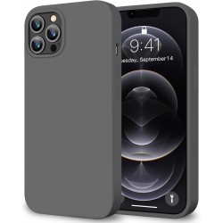 HOOMIL Case for iPhone 12 and iPhone 12 Pro 6.1-Inch, Silky-Soft Touch Silicone, Drop Protection, Anti-Scratch, Shockproof Phone Cover (Soft Microfiber Lining) - Gray HOOMIL Case for iPhone 12 and iPhone 12 Pro 6.1-Inch, Silky-Soft Touch Silicone, Drop Protection, Anti-Scratch, Shockproof Phone Cover (Soft Microfiber Lining) - Gray