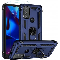 HOOMIL for Moto G Power 2022 Case with Tempered Glass Screen Protector & Ring Kickstand HOOMIL for Moto G Power 2022 Case with Tempered Glass Screen Protector & Ring Kickstand
