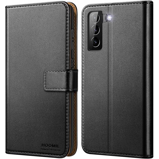 Samsung Galaxy S21 Plus Case, Samsung S21 Plus Wallet Case, PU Leather Flip Phone Cover with [Kickstand Feature] [Card Slots] for Samsung Galaxy S21 Plus Phone Case, Black