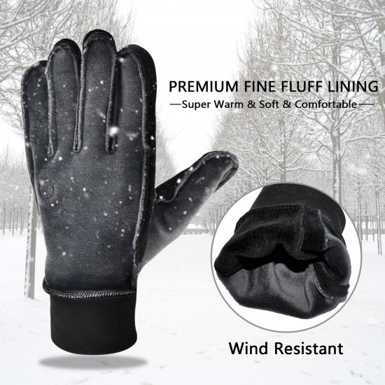 HOOMIL Winter Gloves for Men and Women, 2020 Classic Style Touchscreen Running Gloves Outdoor Sports Driving Cycling Windproof Warm Gloves