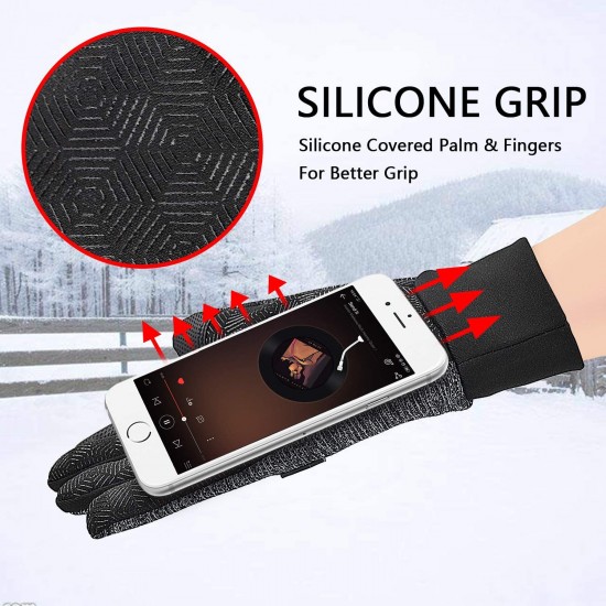 HOOMIL Winter Gloves for Men and Women, 2020 Classic Style Touchscreen Running Gloves Outdoor Sports Driving Cycling Windproof Warm Gloves HOOMIL Winter Gloves for Men and Women, 2020 Classic Style Touchscreen Running Gloves Outdoor Sports Driving Cycling Windproof Warm Gloves