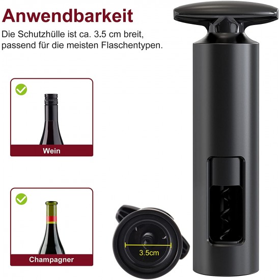 Hoomil Wine Bottle Opener Set, 4-Piece Wine Opener Set, Professional Corkscrew for Wine with Foil Cutter, Vacuum Wine Stopper and Wine Pourer Hoomil Wine Bottle Opener Set, 4-Piece Wine Opener Set, Professional Corkscrew for Wine with Foil Cutter, Vacuum Wine Stopper and Wine Pourer
