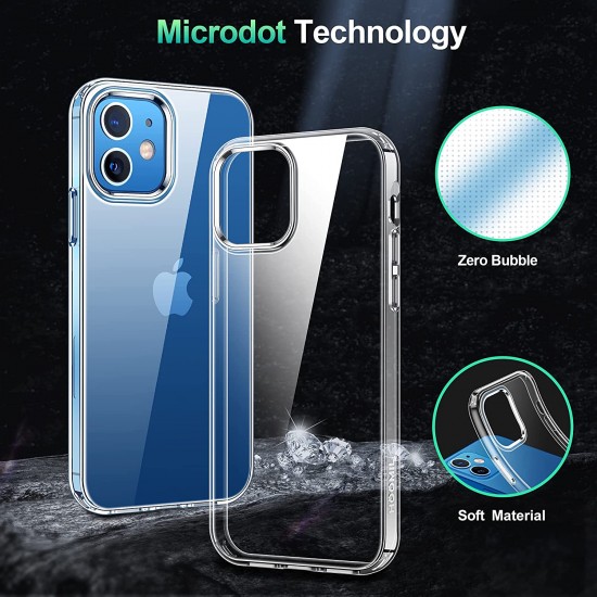 HOOMIL iPhone 12 Mini Case, Soft Slim Fit Transparent Protective TPU Silicone Bumper Cover for iPhone 12 Mini Phone Case