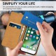 HOOMIL for iPhone SE 2020 Case, iPhone SE 2022 Case, [Never Crack] iPhone 8 Case with Card Holder Wallet Flip Leather Phone Case for iPhone SE 2022/2020/8/7 - Black