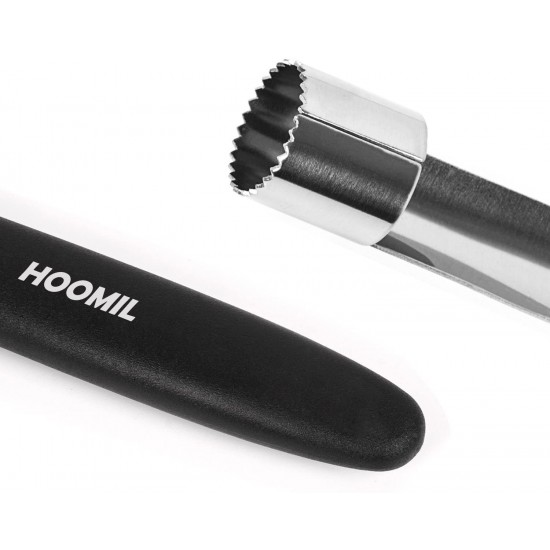 HOOMIL Premium Apple Corer - Easy to Use and Clean, Stainless Steel Apple Core Remover with Serrated Slice and Rubber Handle, Remover Tool for Apples & Pears, 2 Pack HOOMIL Premium Apple Corer - Easy to Use and Clean, Stainless Steel Apple Core Remover with Serrated Slice and Rubber Handle, Remover Tool for Apples & Pears, 2 Pack