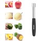 HOOMIL Premium Apple Corer - Easy to Use and Clean, Stainless Steel Apple Core Remover with Serrated Slice and Rubber Handle, Remover Tool for Apples & Pears, 2 Pack