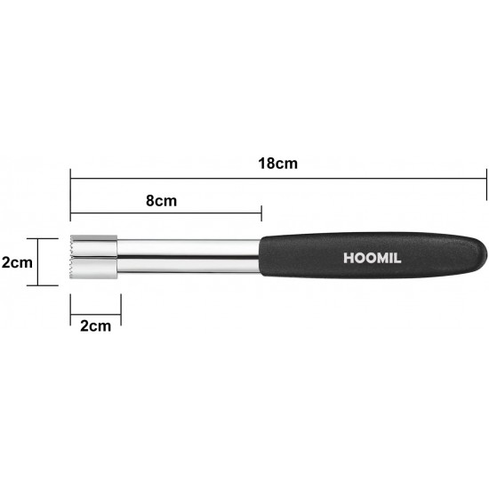 HOOMIL Premium Apple Corer - Easy to Use and Clean, Stainless Steel Apple Core Remover with Serrated Slice and Rubber Handle, Remover Tool for Apples & Pears, 2 Pack HOOMIL Premium Apple Corer - Easy to Use and Clean, Stainless Steel Apple Core Remover with Serrated Slice and Rubber Handle, Remover Tool for Apples & Pears, 2 Pack