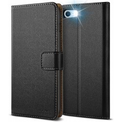 HOOMIL for iPhone SE 3rd Gen/2nd Gen/7/8 Wallet Case, PU Leather Flip Folio Case with Card Holder and Stand Feature, Shockproof Phone Cover (Black) HOOMIL for iPhone SE 3rd Gen/2nd Gen/7/8 Wallet Case, PU Leather Flip Folio Case with Card Holder and Stand Feature, Shockproof Phone Cover (Black)