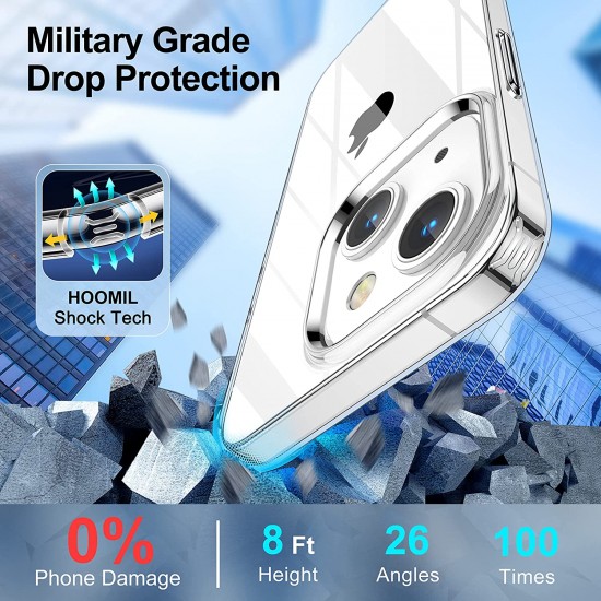HOOMIL Clear Case Compatible with iPhone 13 Case, Silicone Soft Thin Shockproof Protective TPU Bumper Compatible with iPhone 13 Phone Case - Transparent HOOMIL Clear Case Compatible with iPhone 13 Case, Silicone Soft Thin Shockproof Protective TPU Bumper Compatible with iPhone 13 Phone Case - Transparent