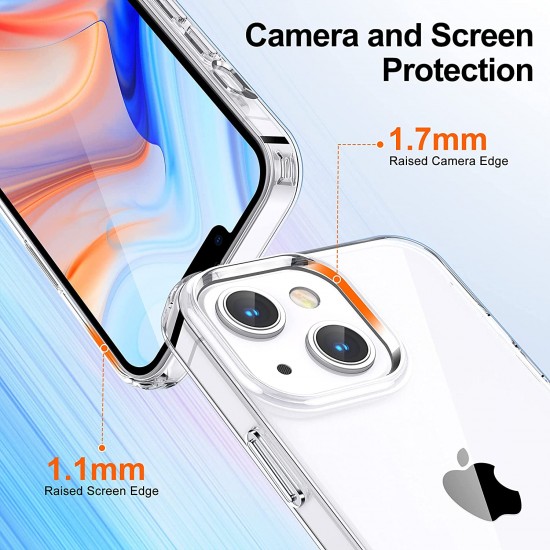 HOOMIL Clear Case Compatible with iPhone 13 Case, Silicone Soft Thin Shockproof Protective TPU Bumper Compatible with iPhone 13 Phone Case - Transparent