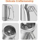 HOOMIL Flour Sifter, Baking Stainless Steel Flour Sieve Cup, 5 Cup with Hand Press Design, Mesh Crank Baking Sifter with 3 Layers Mesh Sieve Kitchen Cooking for Sugar, Flour and Coffee Powder HOOMIL Flour Sifter, Baking Stainless Steel Flour Sieve Cup, 5 Cup with Hand Press Design, Mesh Crank Baking Sifter with 3 Layers Mesh Sieve Kitchen Cooking for Sugar, Flour and Coffee Powder