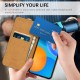 HOOMIL Huawei P Smart 2021 Case, Leather Flip Wallet Cover for Huawei P Smart 2021 Phone Case (Black)