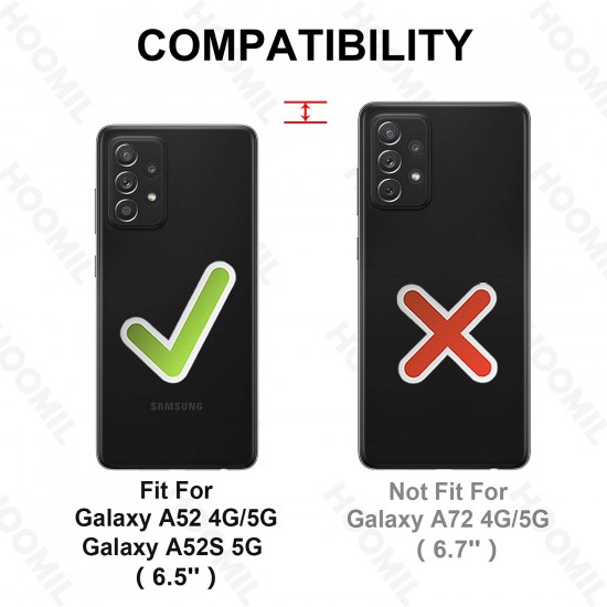 HOOMIL Samsung Galaxy A52 Case, Samsung Galaxy A52S 5G Case, Soft Slim Fit  Transparent Protective TPU