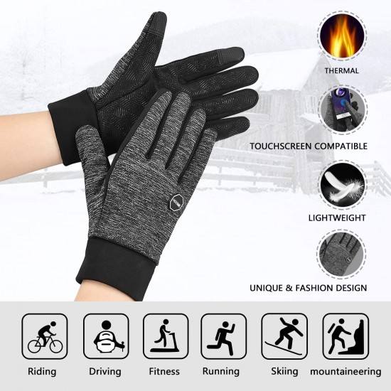 HOOMIL Winter Gloves for Men and Women, 2020 Classic Style Touchscreen Running Gloves Outdoor Sports Driving Cycling Windproof Warm Gloves