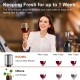 Wine Bottle Stopper, HOOMIL Stainless Steel Wine Stopper with Sealed Silicone Vacuum Wine Stopper for Wine Bottle - Silver Wine Bottle Stopper, HOOMIL Stainless Steel Wine Stopper with Sealed Silicone Vacuum Wine Stopper for Wine Bottle - Silver