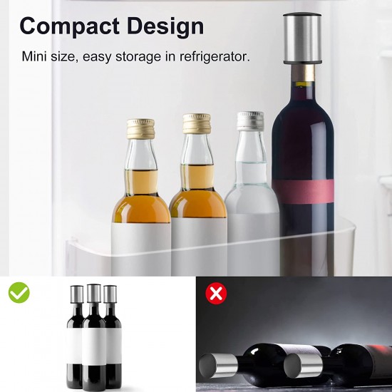 Wine Bottle Stopper, HOOMIL Stainless Steel Wine Stopper with Sealed Silicone Vacuum Wine Stopper for Wine Bottle - Silver Wine Bottle Stopper, HOOMIL Stainless Steel Wine Stopper with Sealed Silicone Vacuum Wine Stopper for Wine Bottle - Silver