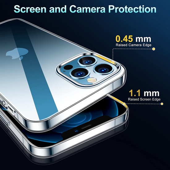 HOOMIL iPhone 12 Clear Case, iPhone 12 Silicone Case Shockproof Protective Thin Soft TPU Phone Cover for iPhone 12 Case/iPhone 12 Pro Case - Transparent