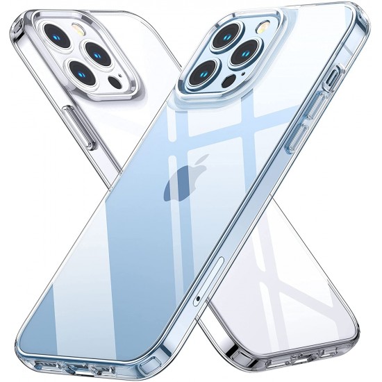 Clear Case Compatible with iPhone 13 Case, Silicone Soft Thin Shockproof Protective TPU Bumper Compatible with iPhone 13 Phone Case-Transparent